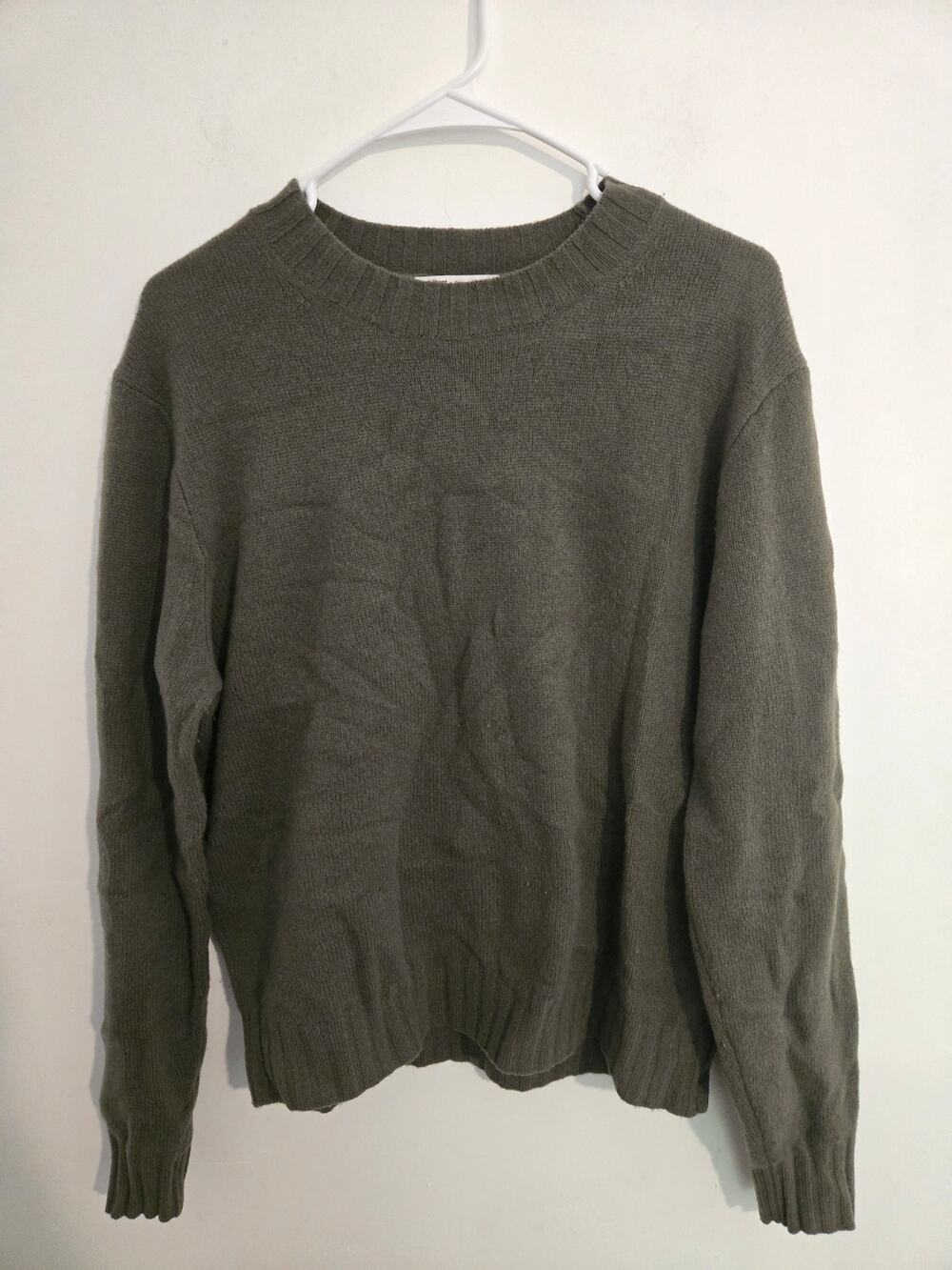 NWOT Madewell Crewneck Sweater in Heritage brown Merino Wool size S